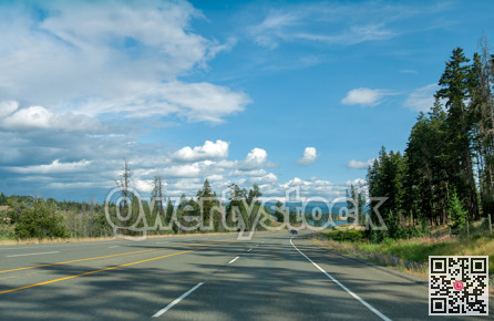 Turn of highway one in mountains of British Columbia