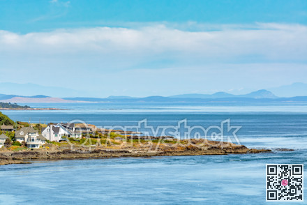 Residential settlement on the edge of Vancouver island, British Columbia
