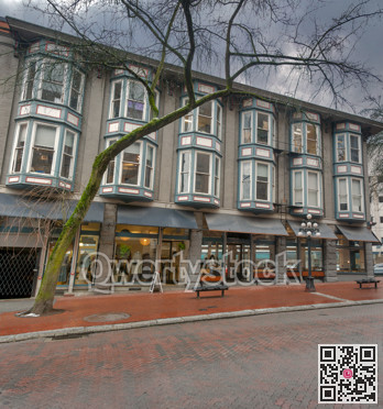 Residential historic building with sleeping tree in front
