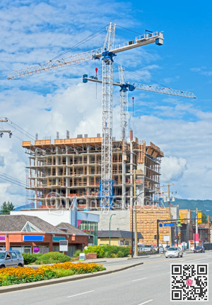 Construction of concrete high rise residential building