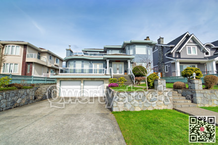 Big family house on blue sky background