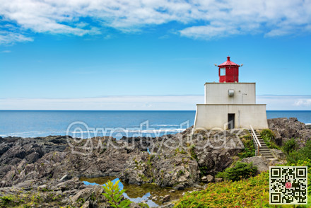Scenery veiw of Lighthous on Vancouver island and Pacific ocean veiw