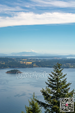 Long view of Mountain Baker from Vancouver island