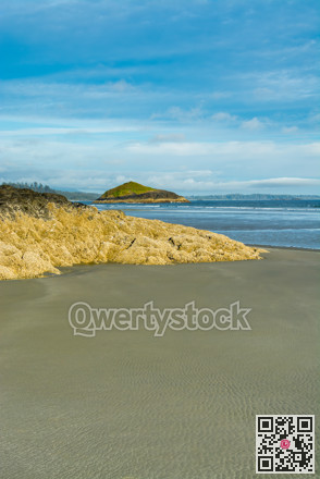View of Pacific ocean bay on Vancouver island
