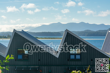 Top of residential building with ocean bay overview