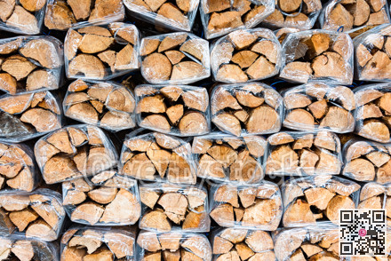 Fireplace woods wrapped in plastic for sale