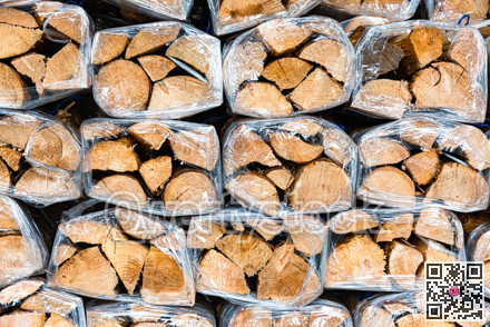 Fireplace woods wrapped in plastic for sale