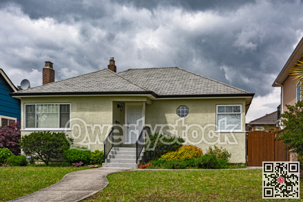 Modest average residential house in North America