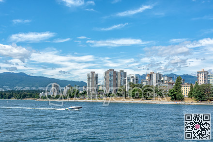 Old residential buildings in west part of Vancouver downtown