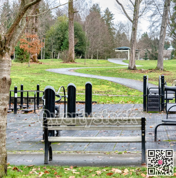 Recreational park on winter season in Canada