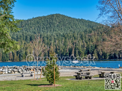 Recreational part at the waterfron on Pacivic Ocean bay in British Columbia