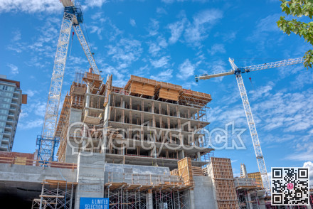 Concrete high rise residential building under constraction