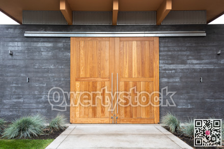 Sliding doors of a restourant service gate