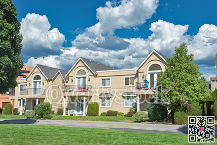 Houses in suburb in the north America. Luxury houses with nice landscape