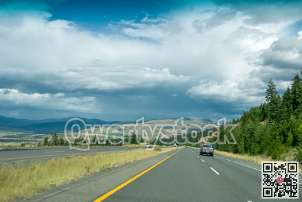 A beautiful overview of the valley from highway one route in British Columbia