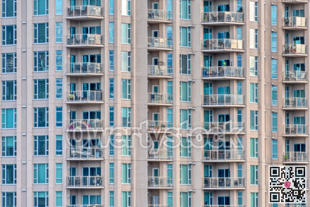 Backdrop pattern. Facade of residential apartment building