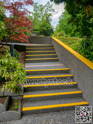 Concrete stairwell in residential area in Vancouver
