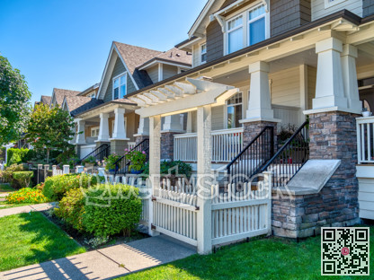 Porch and entrance of residential houses in British Columbia, Canada